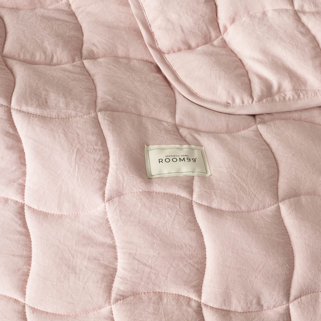 NARZUTA NA ŁÓŻKO MARSHMALLOW - PUDROWY RÓŻ 220x240