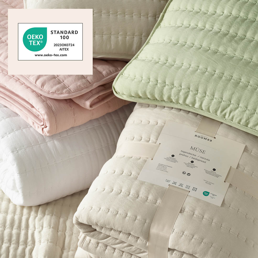 NARZUTA NA ŁÓŻKO MÙSE - BEŻOWA 220x240