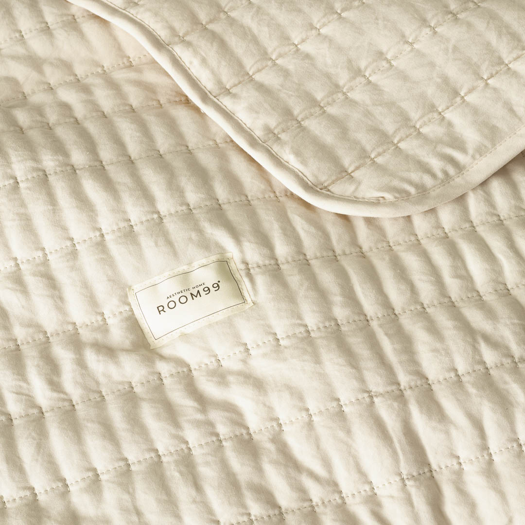 NARZUTA NA ŁÓŻKO MÙSE - KREMOWA 200x220