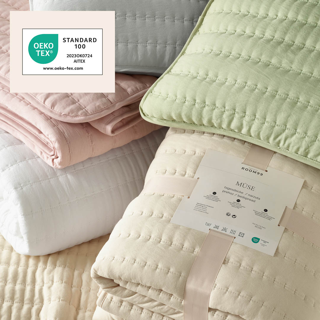 NARZUTA NA ŁÓŻKO MÙSE - SZARA JASNA 220x240