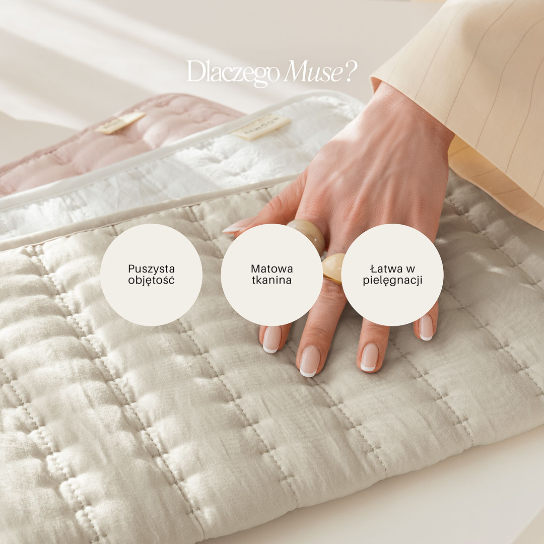 POSZEWKA DEKORACYJNA MÙSE - BEŻOWA 30x50