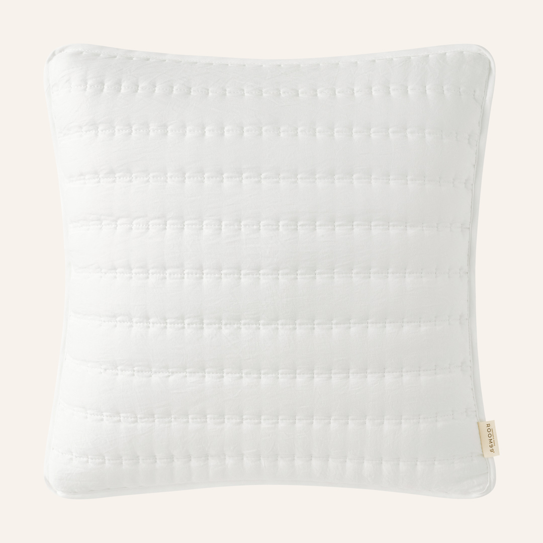  Biała poszewka na poduszkę 45x45 pikowana do sypialni 