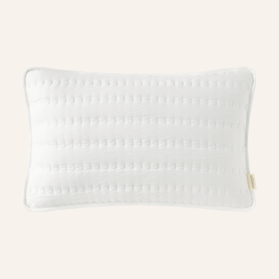  Biała poszewka na poduszkę 30x50 pikowana do salonu 