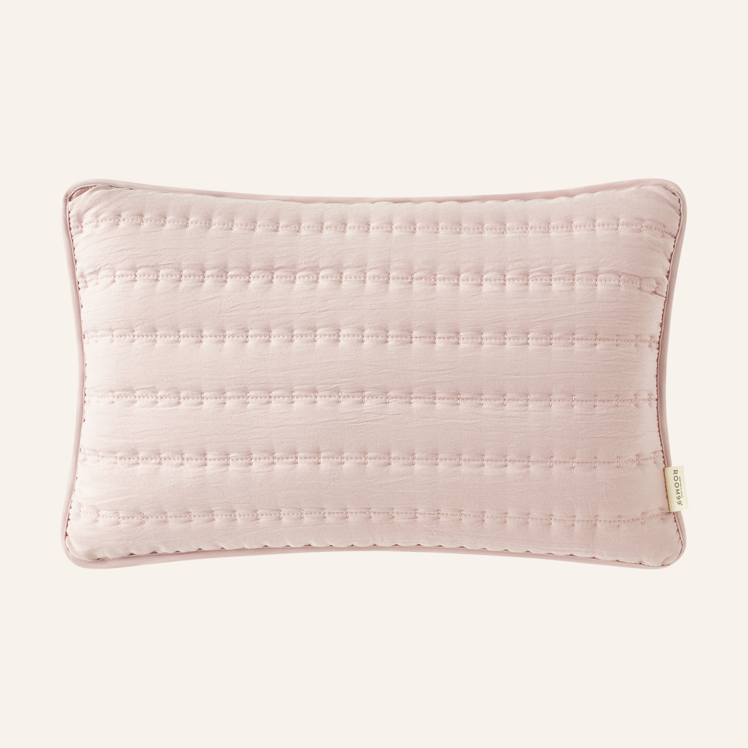  Różowa poszewka ozdobna na poduszkę 30x50 pikowana do sypialni 