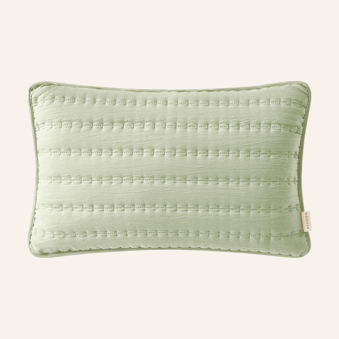  Zielona poszewka ozdobna na poduszkę 30x50 odcień matcha do salonu 