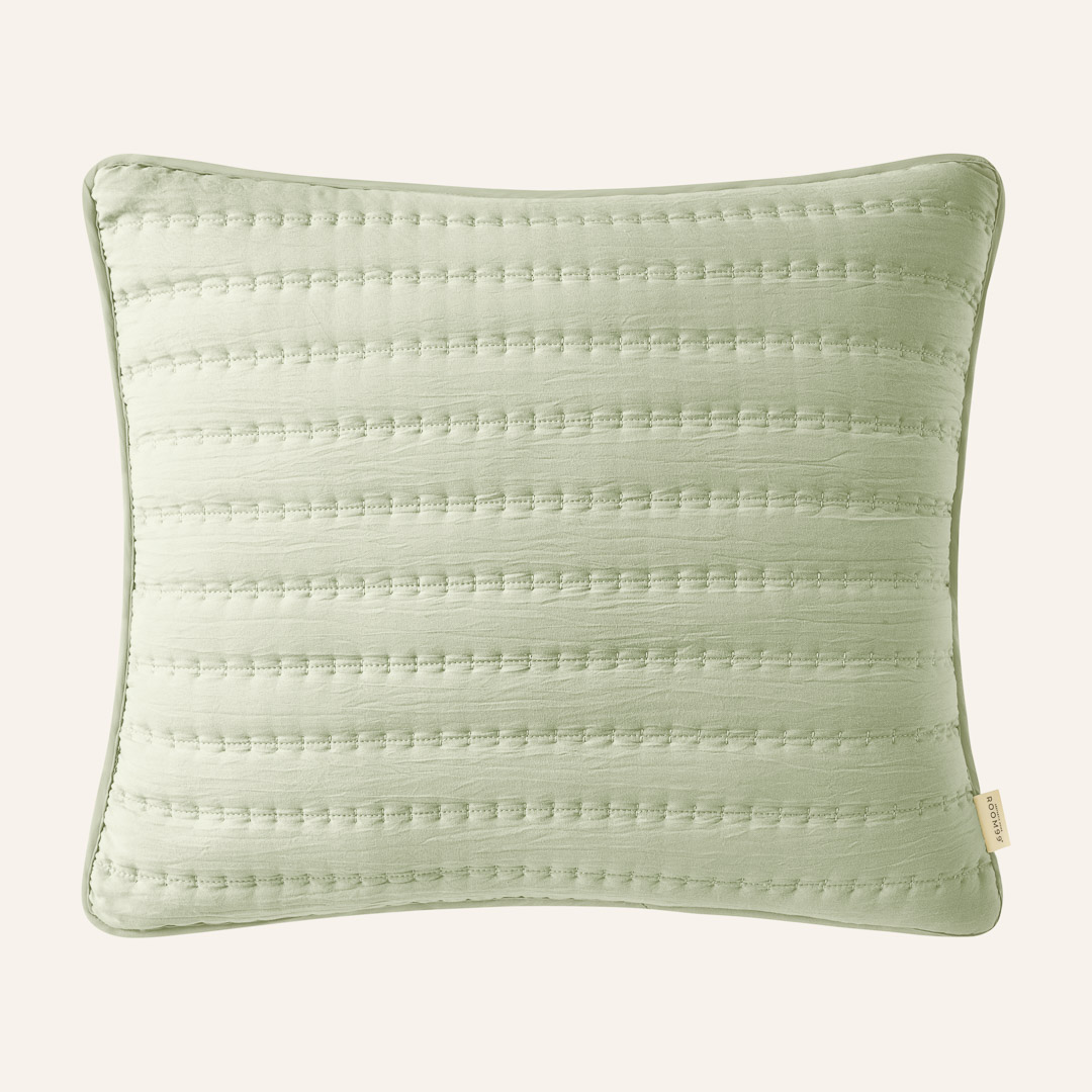  Zielona poduszka ozdobna 50x60 podłużna w odcieniu matcha do salonu 