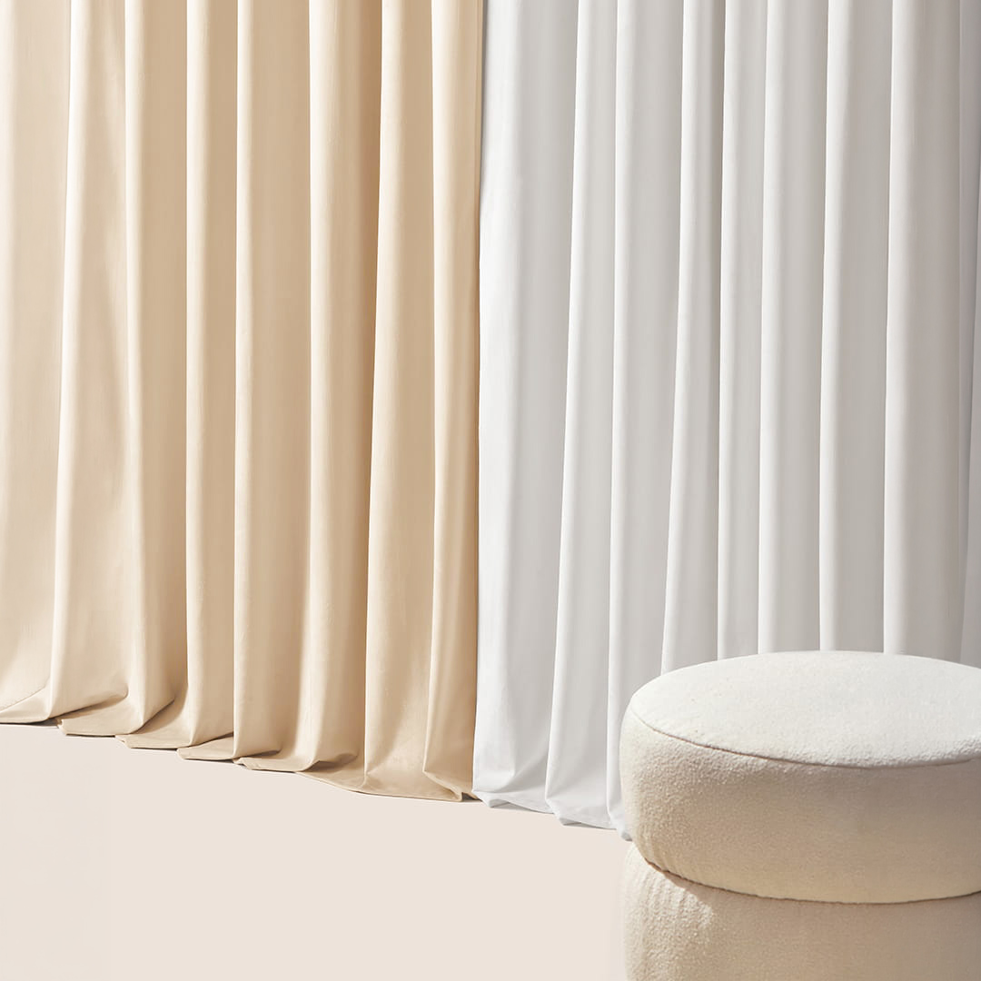 ZASŁONA WELUROWA BIANCA - KREM IVORY 140x270 TAŚMA