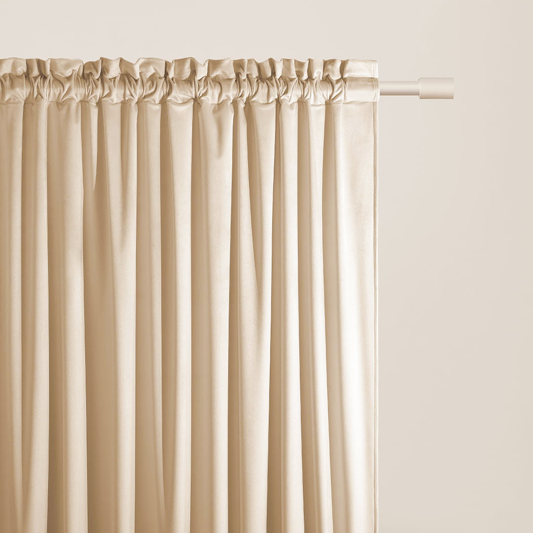 ZASŁONA WELUROWA BIANCA - KREM IVORY 140x250 TAŚMA