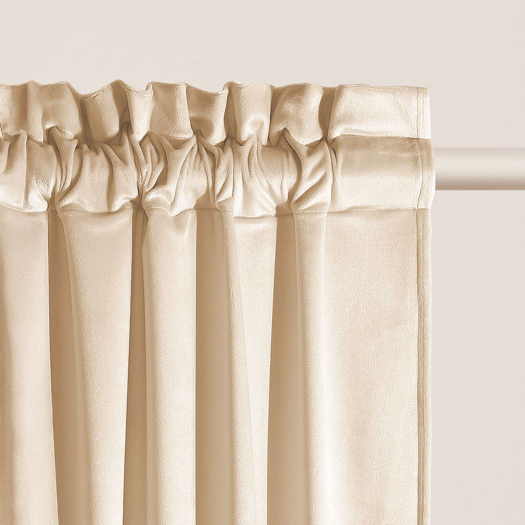 ZASŁONA WELUROWA BIANCA - KREM IVORY 140x260 TAŚMA