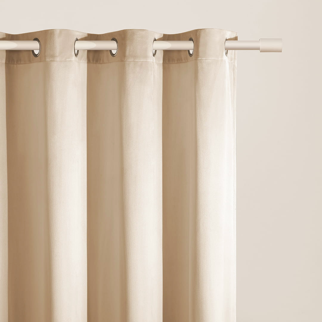 ZASŁONA WELUROWA BIANCA - KREM IVORY 140x260 SREBRNA PRZELOTKA