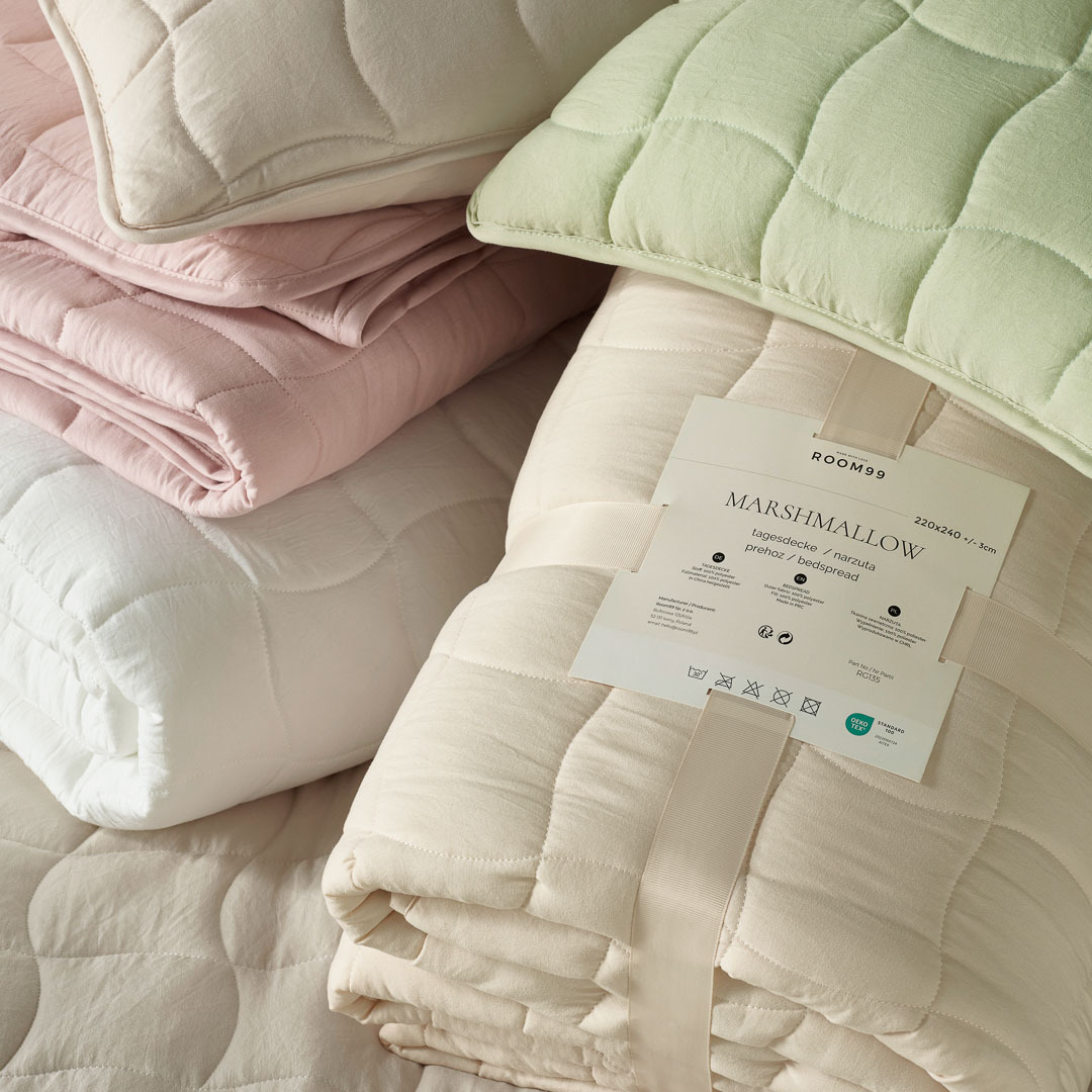 PODUSZKA DEKORACYJNA MARSHMALLOW - ZŁAMANA BIEL 45x45