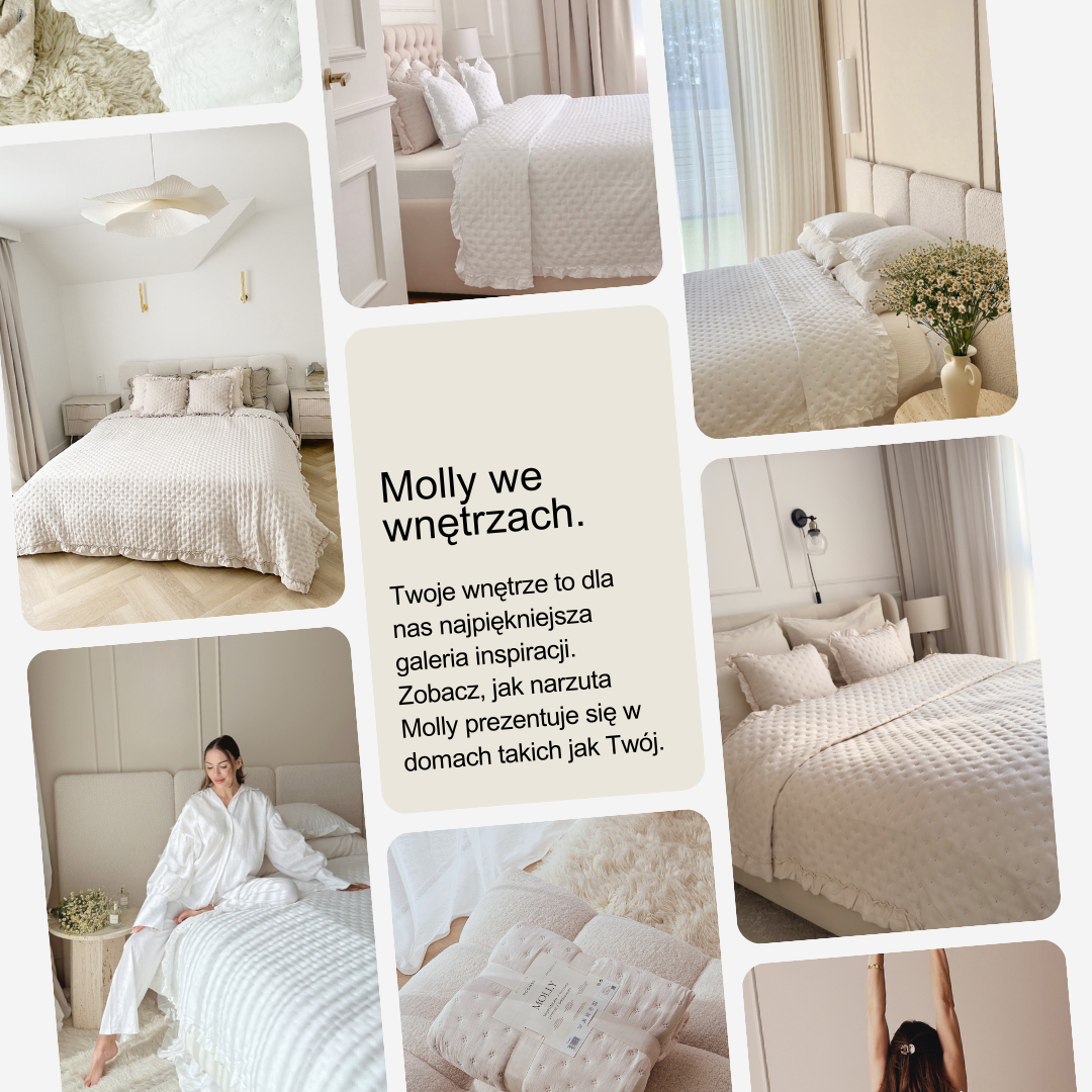 NARZUTA NA ŁÓŻKO MOLLY - SZARA JASNA 220x240