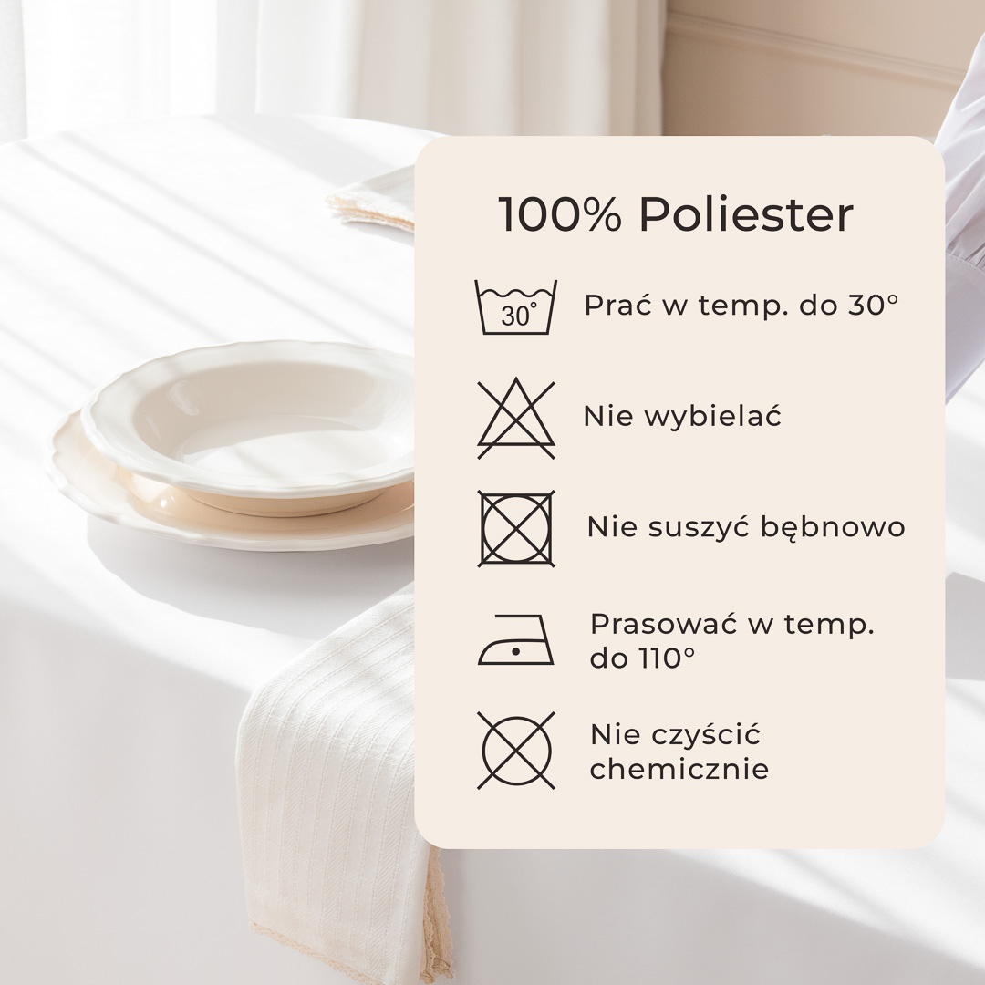 OBRUS PLAMOODPORNY AURA - BIAŁY 140x200