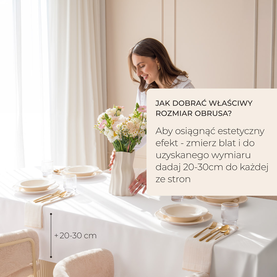 OBRUS PLAMOODPORNY AURA - BIAŁY 140x200