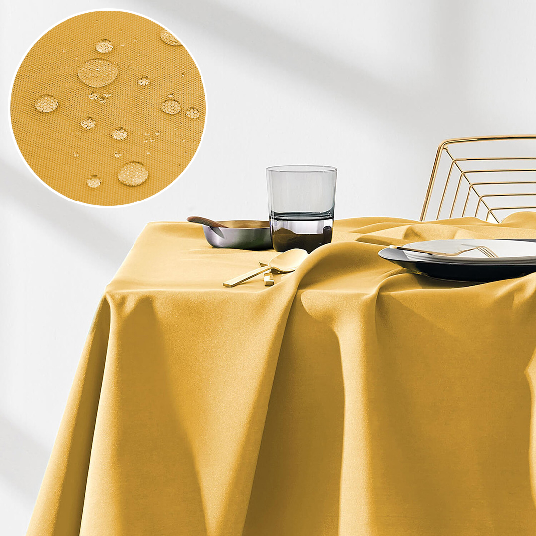  Nowoczesny obrus musztardowy do jadalni i salonu 