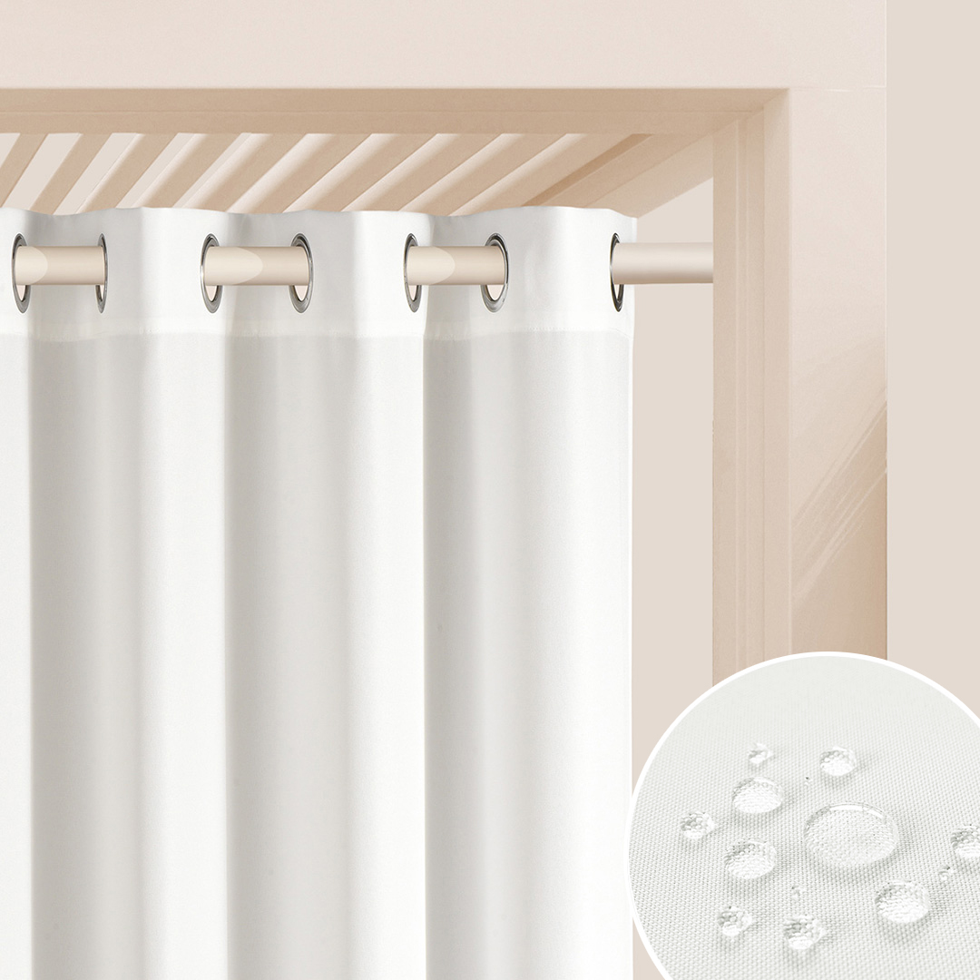  Biała zasłona ogrodowa na zewnątrz 140x260 na taras 