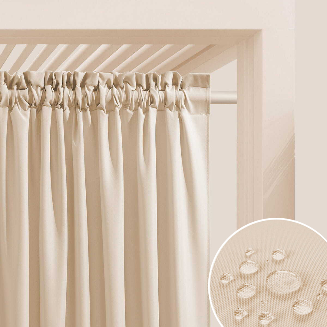  Kremowa zasłona na taras 140x260 zewnętrzna 