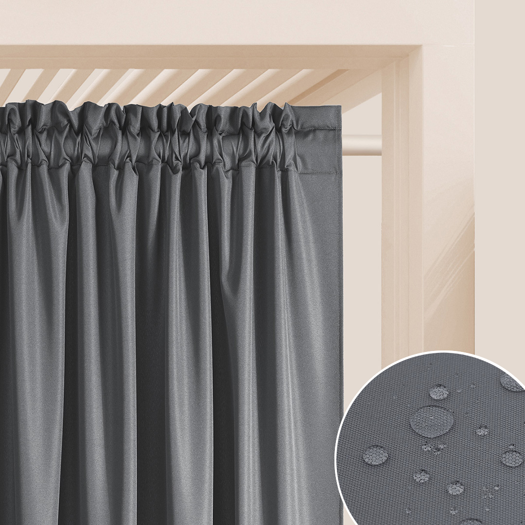  Szara zasłona na zewnątrz na taras 140x260 